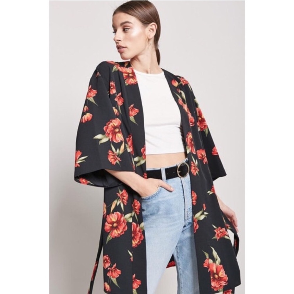 Bold Floral Kimono by Forever 21